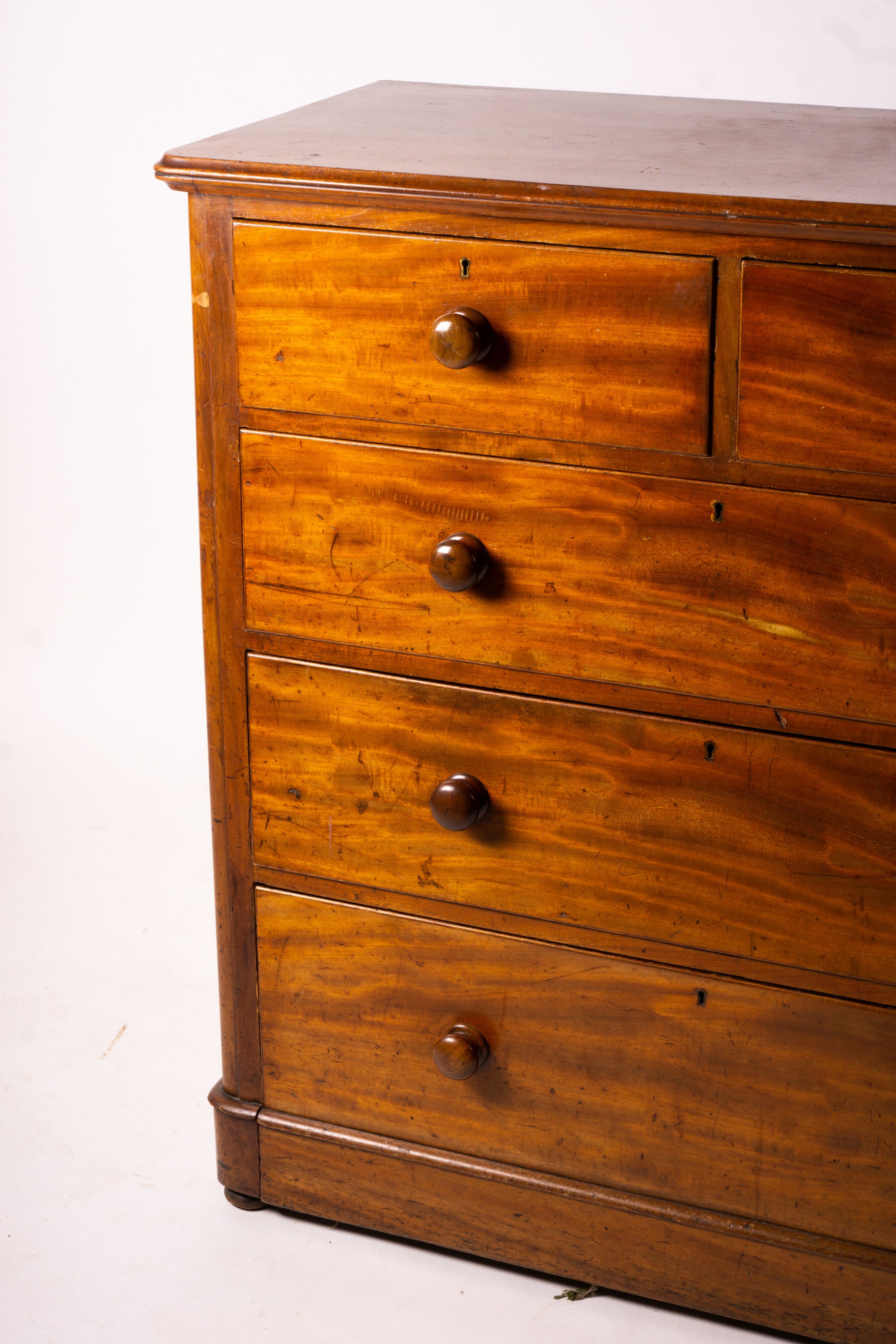 A Victorian mahogany chest, width 112cm, depth 51cm, height 112cm